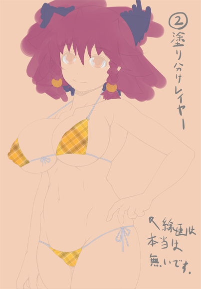 水着絵2015-04 メイキング02